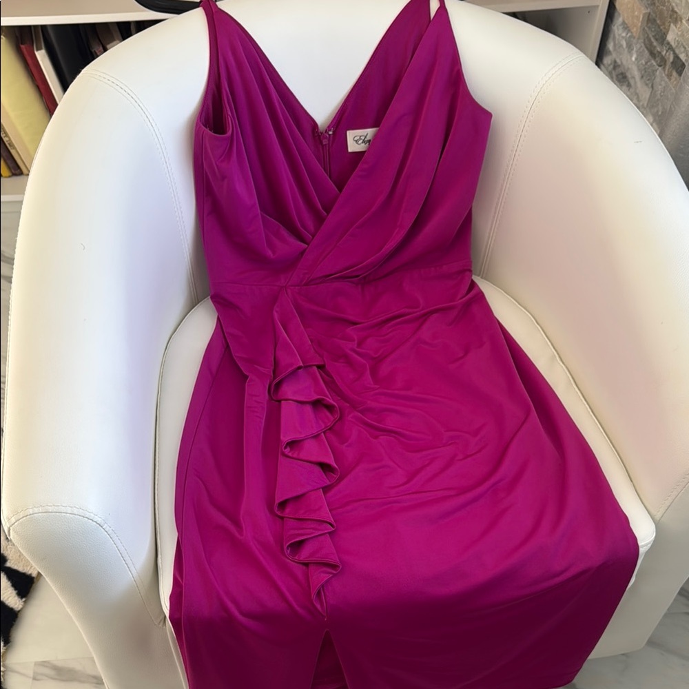 Eliza J Elegant Magenta Sleeveless Dress
